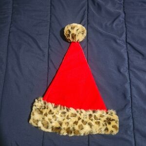Festive Red Santa Hat with Faux Fur Trim